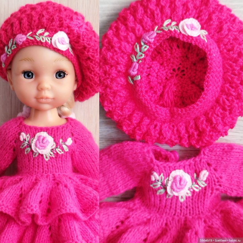 Малиновое платье с воланами для псевдо минипаолочки