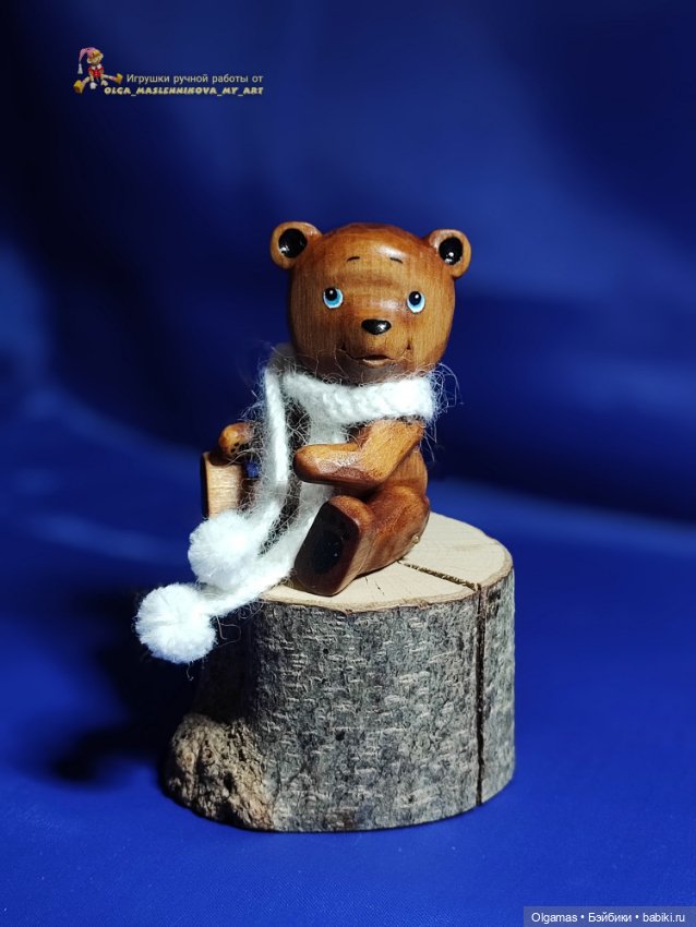 Мишутка в шапочке! 🐻 — Авторские игрушки из дерева: резьба (фото 4)