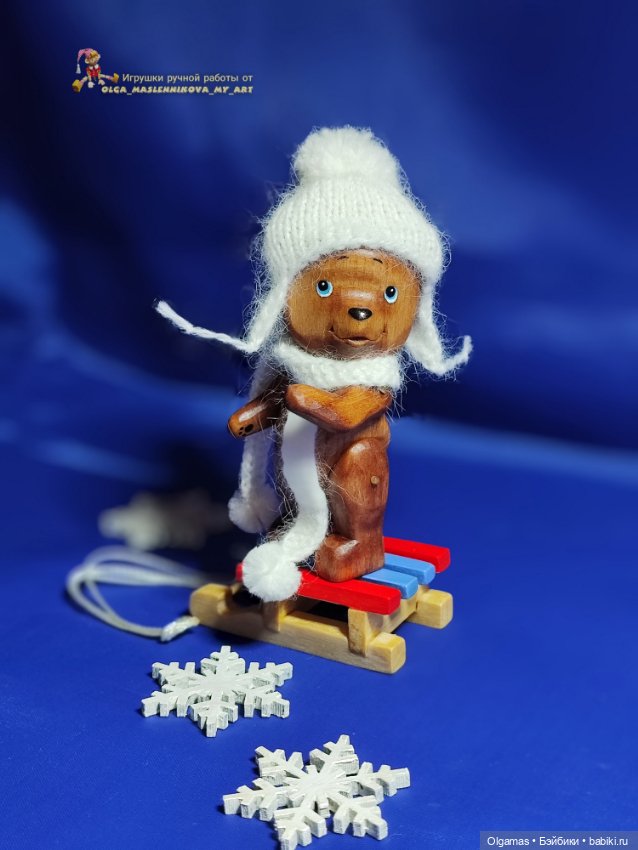 Мишутка в шапочке! 🐻 — Авторские игрушки из дерева: резьба (фото 2)