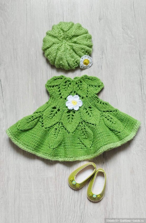 Зелёный комплект с ромашками для паола рейна (фото 7)