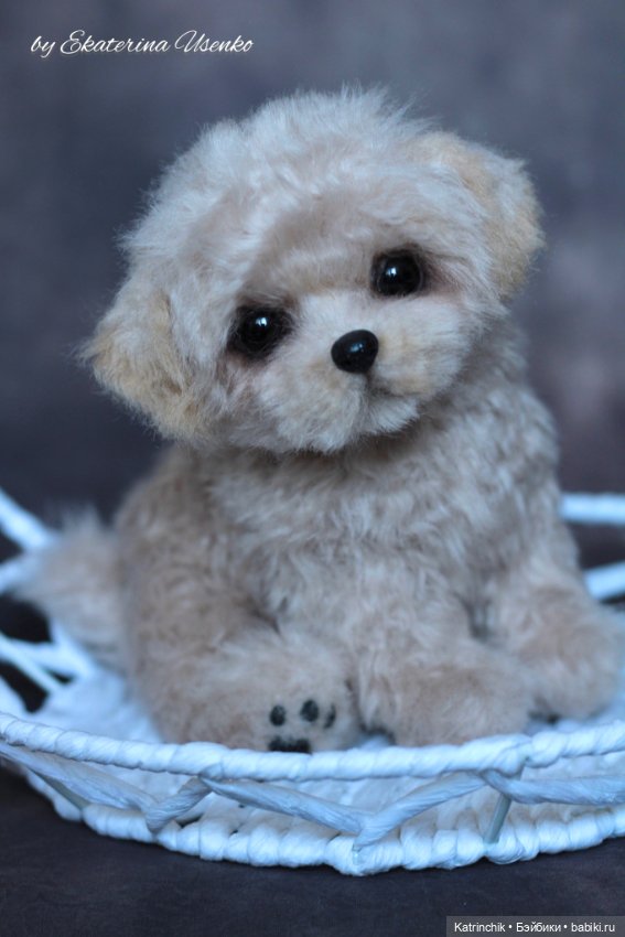 Мини щенок — Авторские игрушки из разных материалов: синельная проволока (фото 9)