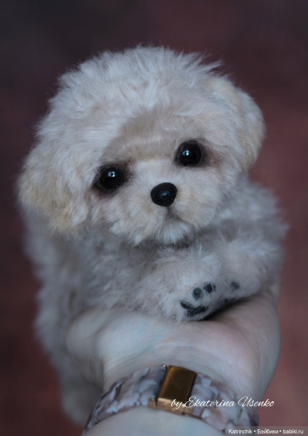 Мини щенок — Авторские игрушки из разных материалов: синельная проволока (фото 4)