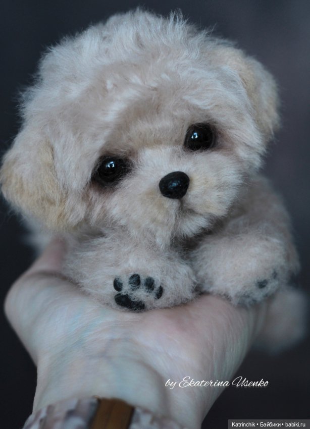 Мини щенок — Авторские игрушки из разных материалов: синельная проволока (фото 2)