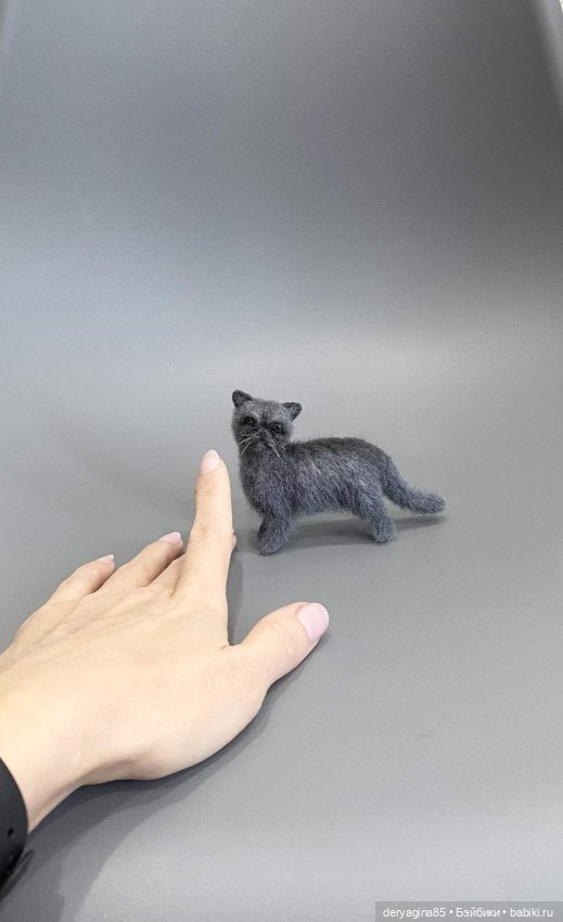 Котик — Валяные игрушки из шерсти: сухое валяние (фото 3)