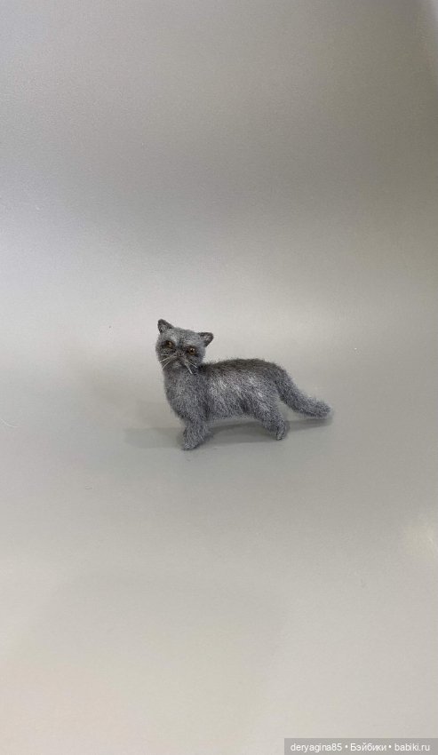 Котик — Валяные игрушки из шерсти: сухое валяние (фото 10)