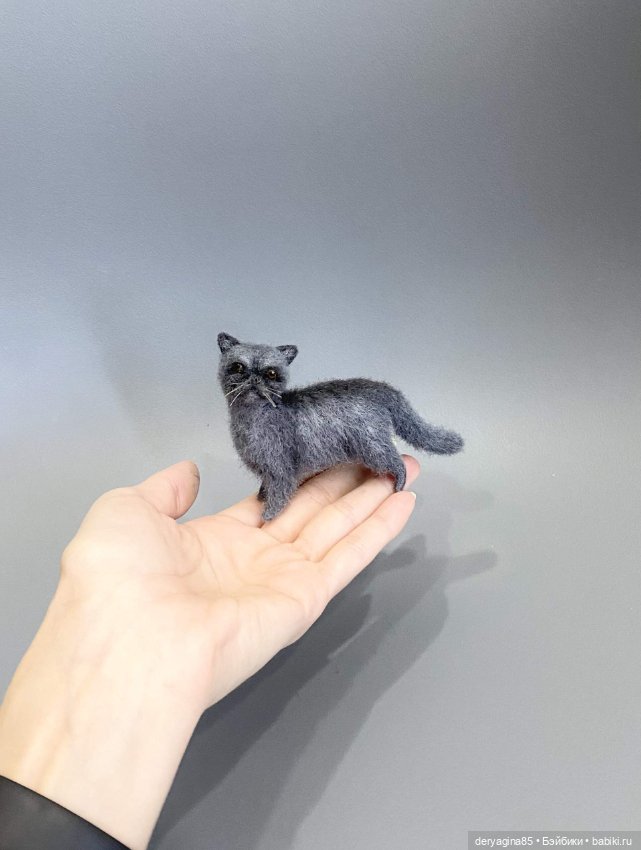 Котик — Валяные игрушки из шерсти: сухое валяние (фото 8)
