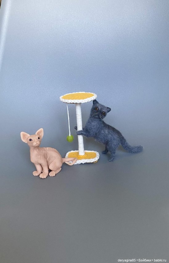 Котик — Валяные игрушки из шерсти: сухое валяние (фото 2)