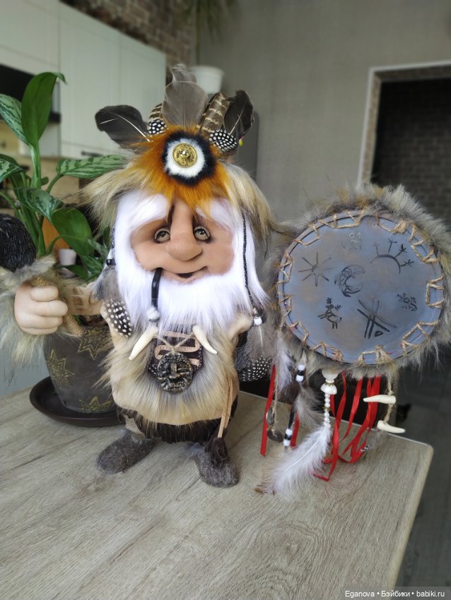 Шаман — Куклы из капрона и чулочной техники: авторские игрушки (фото 3)