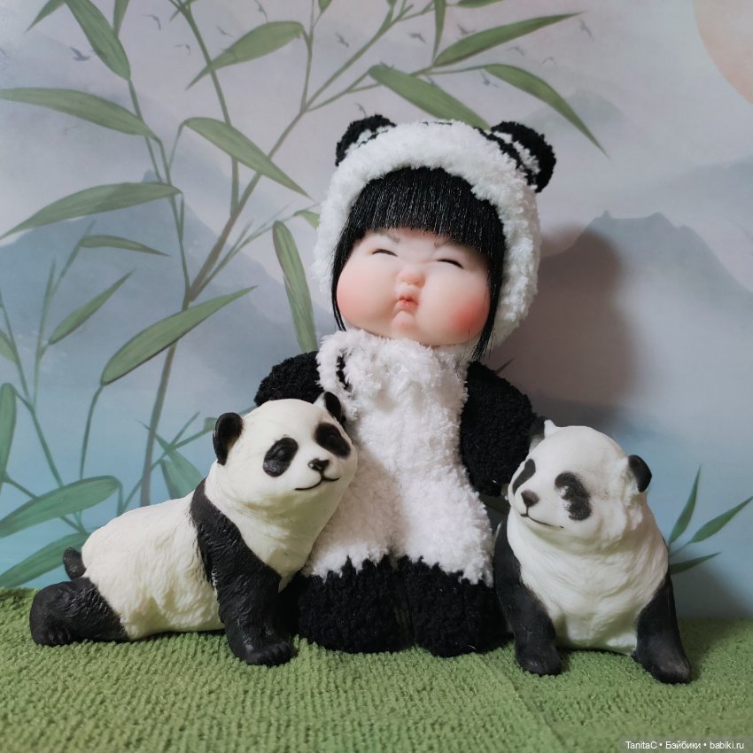 Шарнирная малышка пандочка ООАК (фото 6)