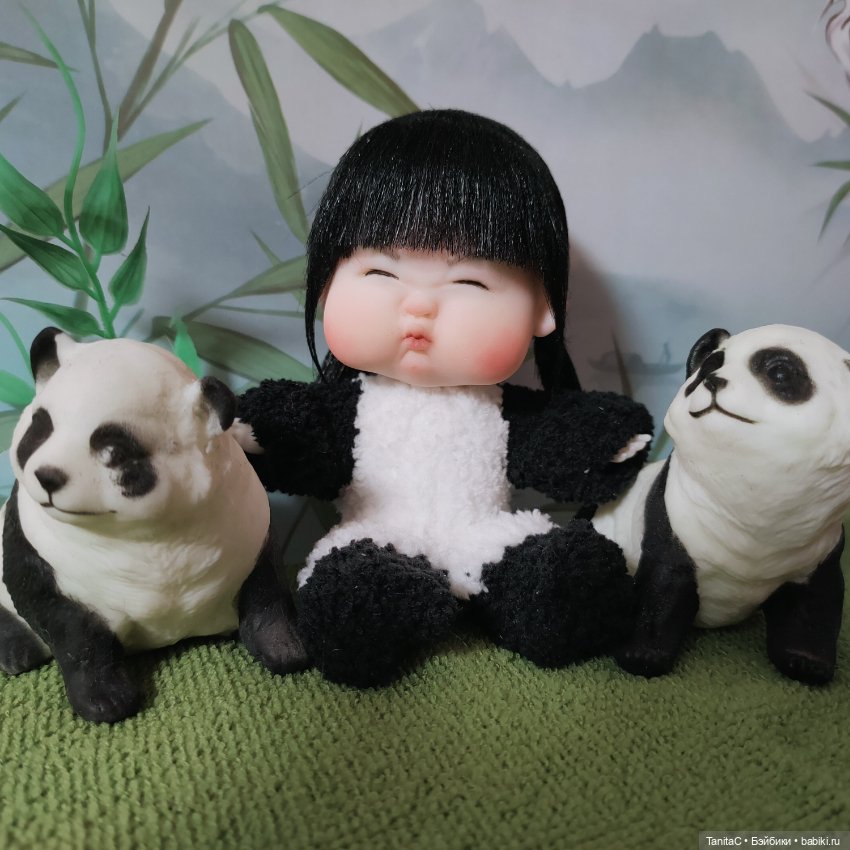 Шарнирная малышка пандочка ООАК (фото 2)