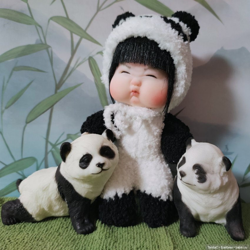 Шарнирная малышка пандочка ООАК (фото 3)