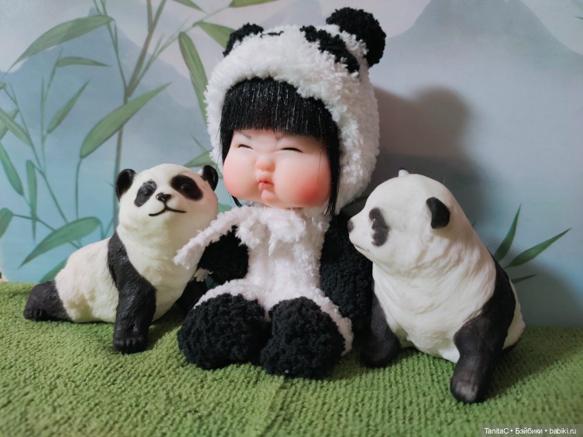 Шарнирная малышка пандочка ООАК (фото 8)