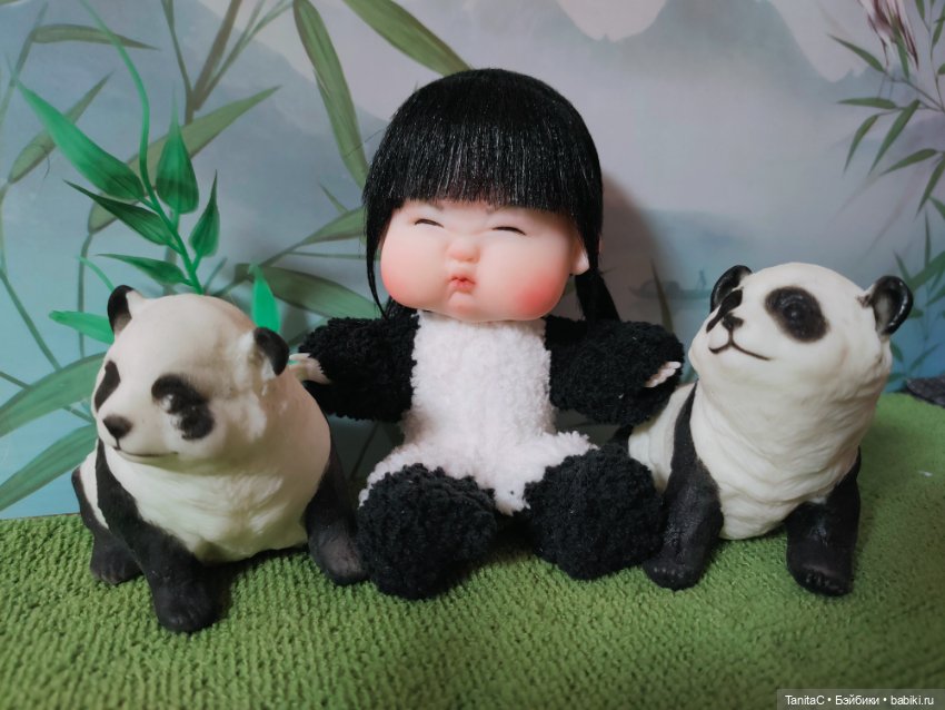 Шарнирная малышка пандочка ООАК (фото 10)
