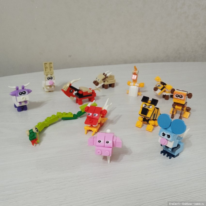 Восточный календарь в стиле Лего🐅🐑🐂🐎🐕🐍🐖🦧🐓🐇🐀🐉 (фото 7)