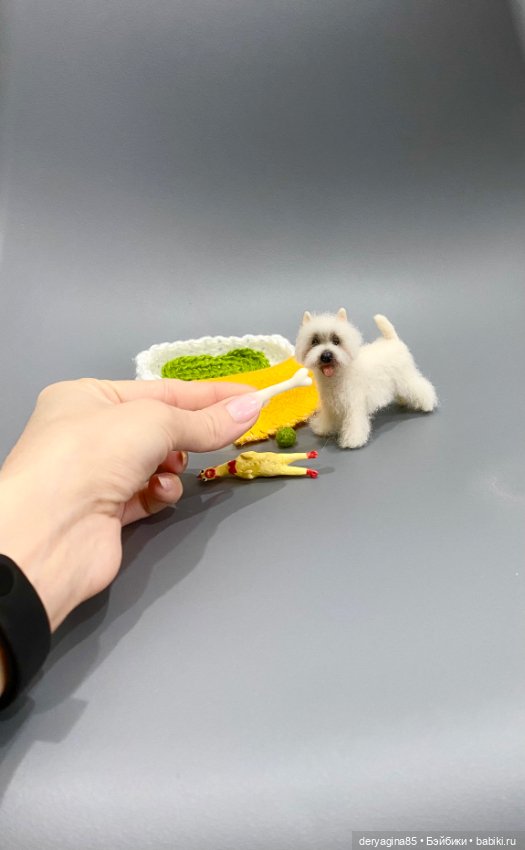 Вест Хайленд Уайт терьер — Валяные игрушки из шерсти: сухое валяние