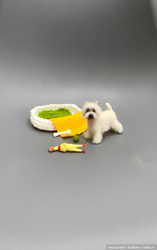 Вест Хайленд Уайт терьер — Валяные игрушки из шерсти: сухое валяние