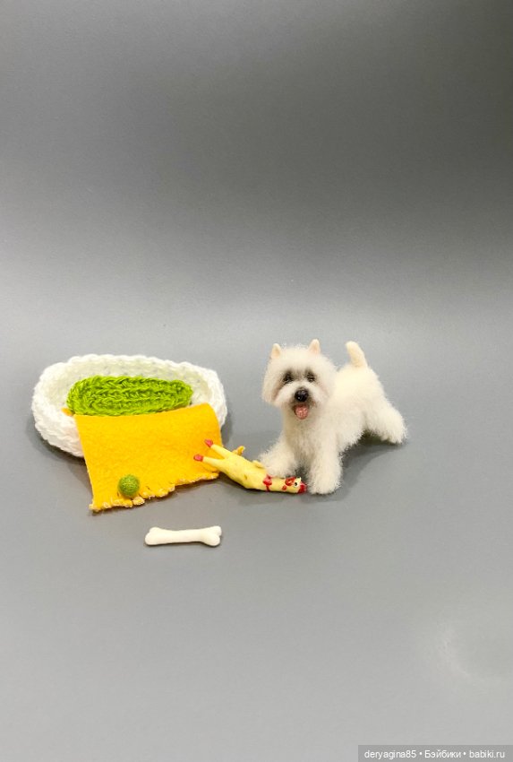 Вест Хайленд Уайт терьер — Валяные игрушки из шерсти: сухое валяние (фото 9)