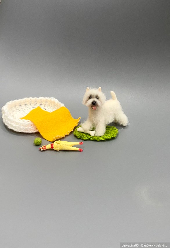 Вест Хайленд Уайт терьер — Валяные игрушки из шерсти: сухое валяние (фото 10)