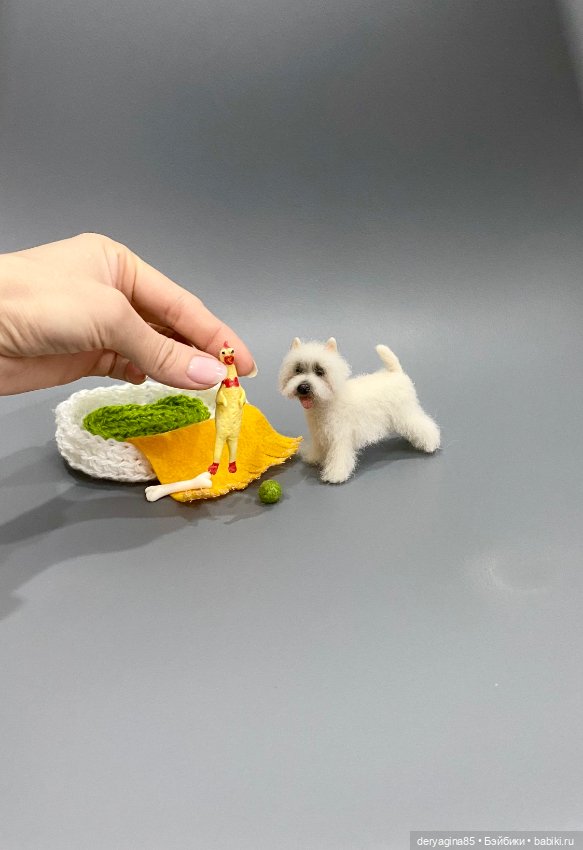 Вест Хайленд Уайт терьер — Валяные игрушки из шерсти: сухое валяние