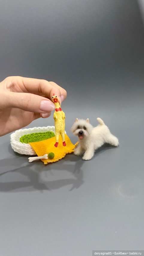 Вест Хайленд Уайт терьер — Валяные игрушки из шерсти: сухое валяние (фото 5)