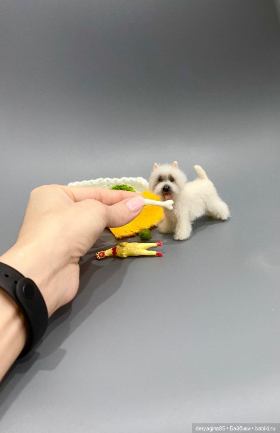 Вест Хайленд Уайт терьер — Валяные игрушки из шерсти: сухое валяние