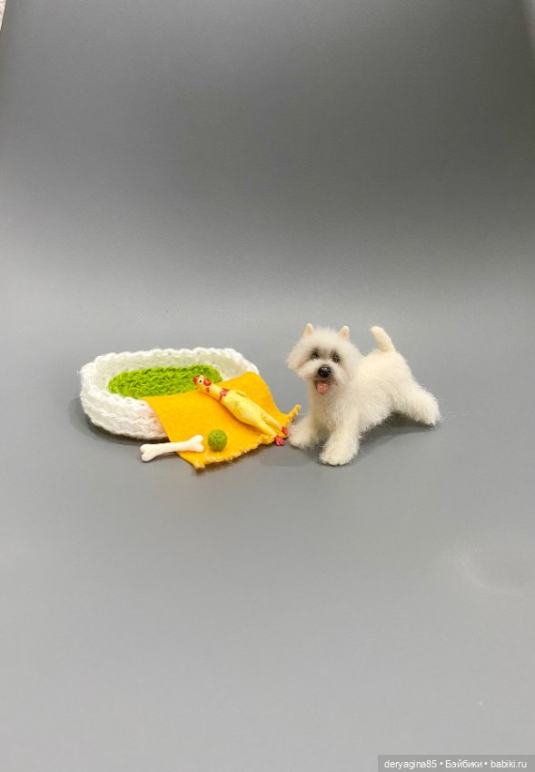 Вест Хайленд Уайт терьер — Валяные игрушки из шерсти: сухое валяние (фото 6)