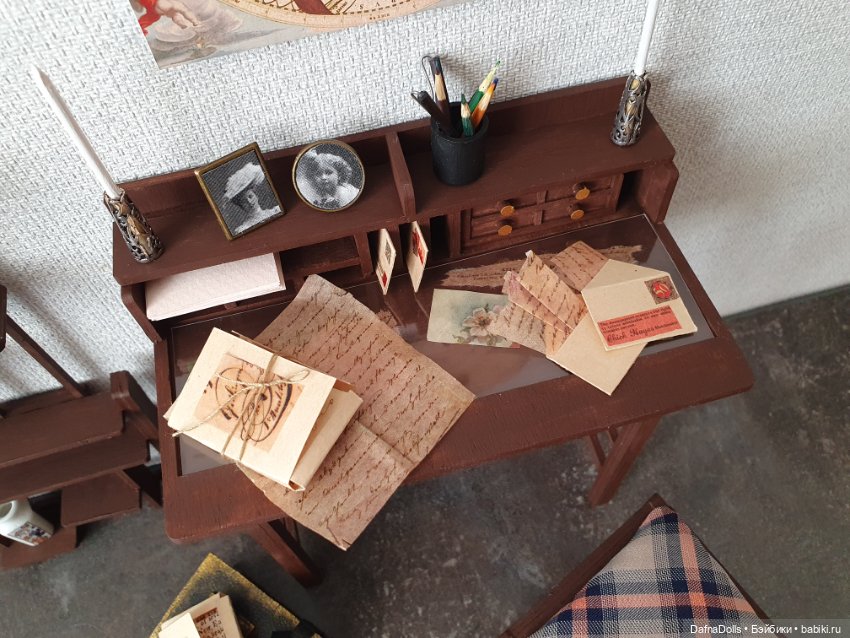 Что сделать из обрезков фанеры? Конечно набор мебели для кабинета (фото 4)