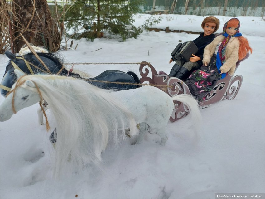 Масленица. Катание на санях