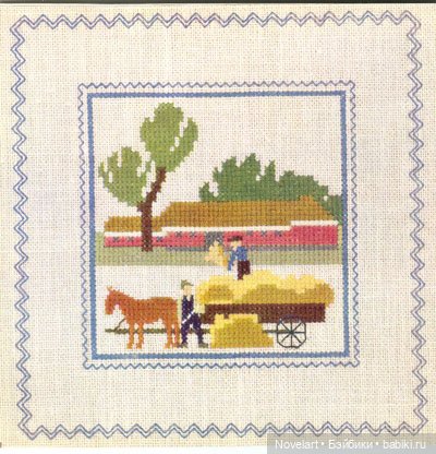 Вышитый крестиком календарь 1962г. Схемы (фото 8)