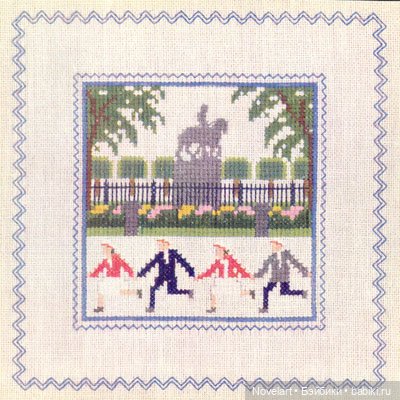 Вышитый крестиком календарь 1962г. Схемы