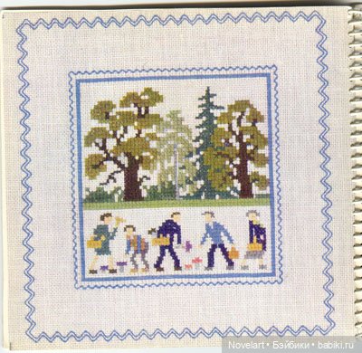 Вышитый крестиком календарь 1962г. Схемы