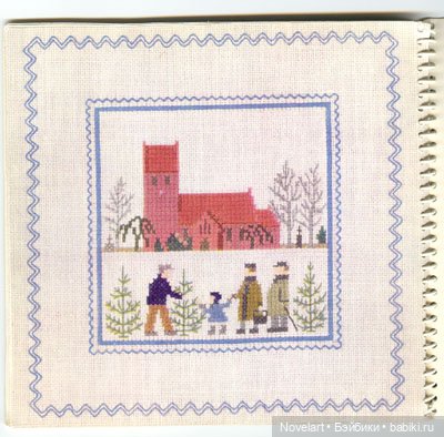 Вышитый крестиком календарь 1962г. Схемы