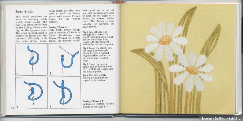 Вышивка в свободном стиле. Схемы стежков с примерами. Часть 1