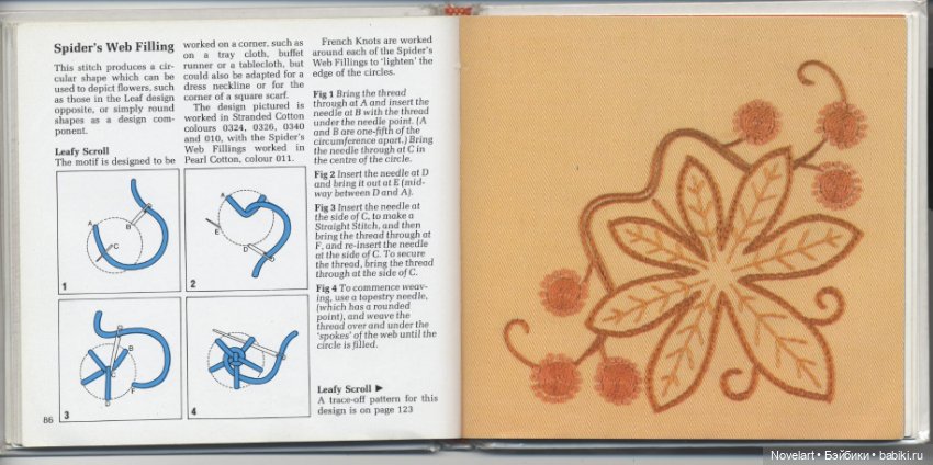 Вышивка в свободном стиле. Схемы стежков с примерами. Часть 1