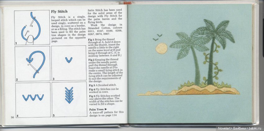 Вышивка в свободном стиле. Схемы стежков с примерами. Часть 1