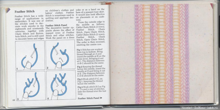 Вышивка в свободном стиле. Схемы стежков с примерами. Часть 1