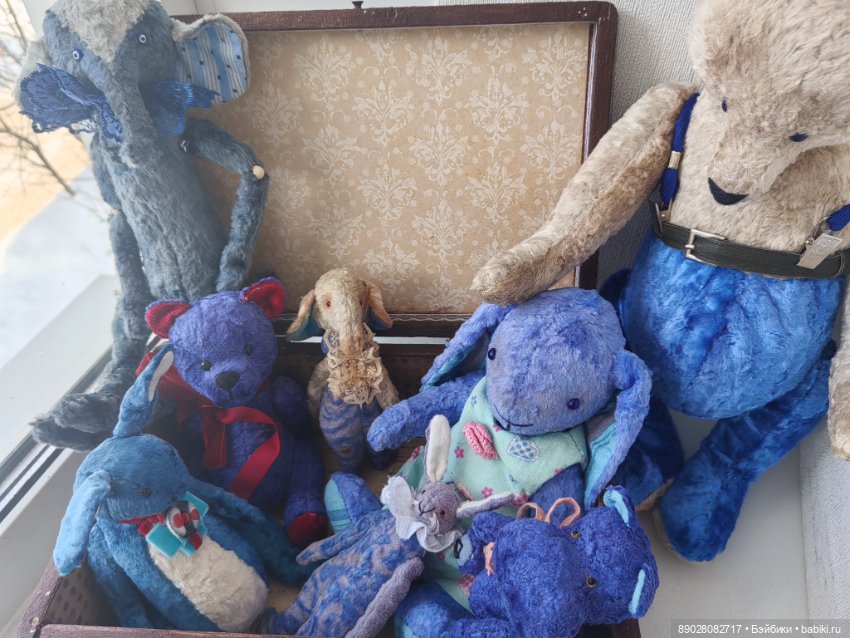 Цвет настроения-синий — Авторские мишки Тедди и друзья: фото (фото 2)