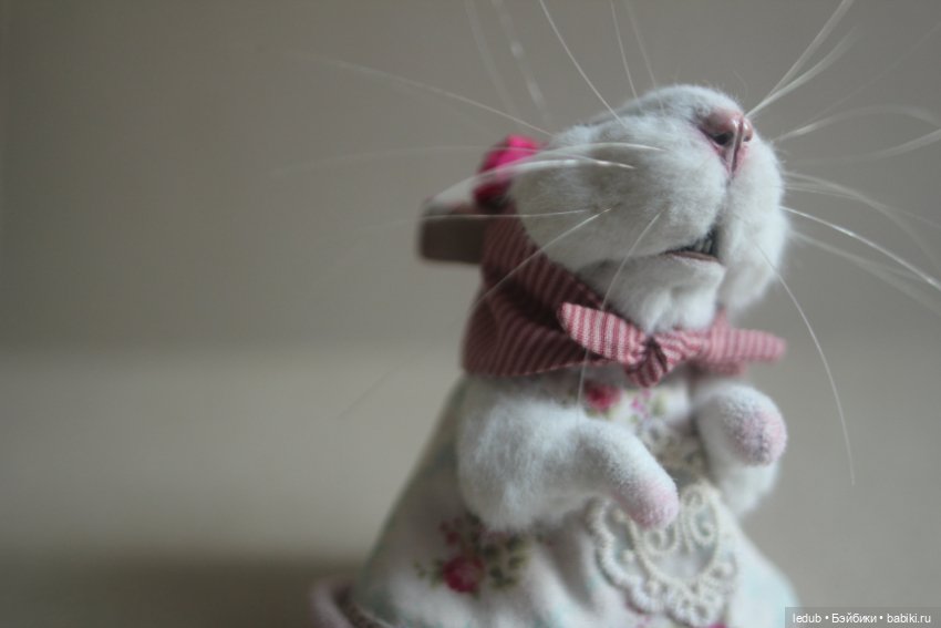 Мышки-малышки — Игрушки в смешанной технике (мех и глина): Арт