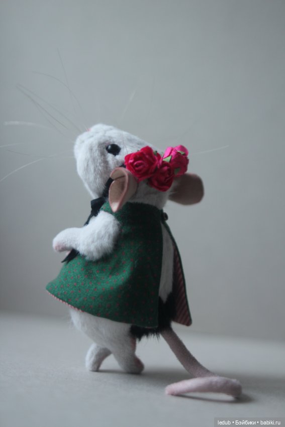 Мышки-малышки — Игрушки в смешанной технике (мех и глина): Арт (фото 2)