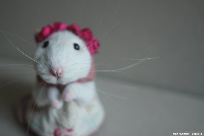 Мышки-малышки — Игрушки в смешанной технике (мех и глина): Арт