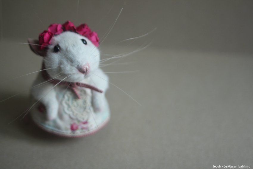 Мышки-малышки — Игрушки в смешанной технике (мех и глина): Арт