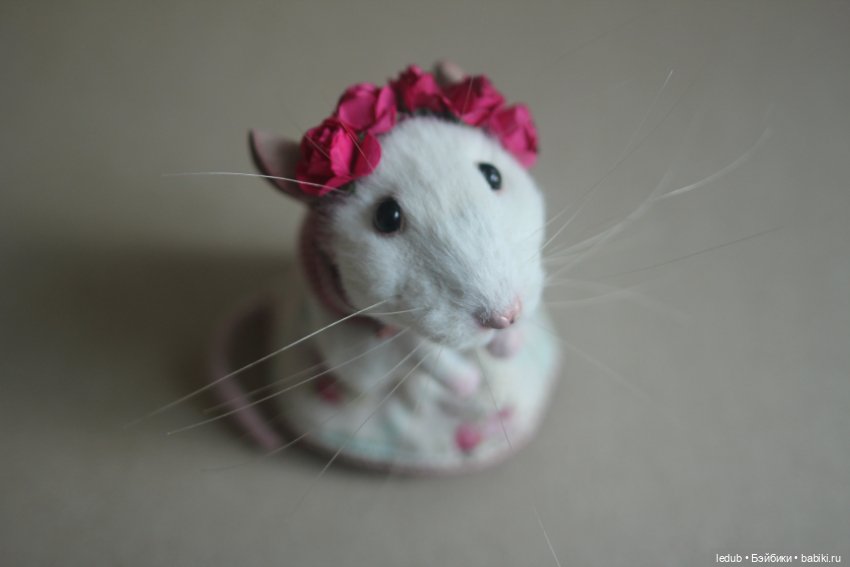 Мышки-малышки — Игрушки в смешанной технике (мех и глина): Арт