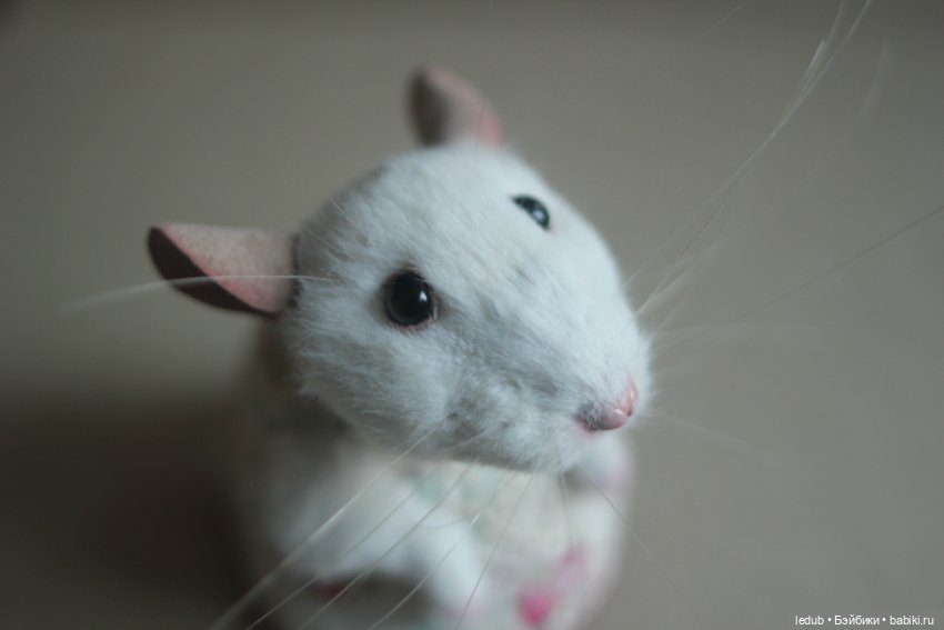 Мышки-малышки — Игрушки в смешанной технике (мех и глина): Арт