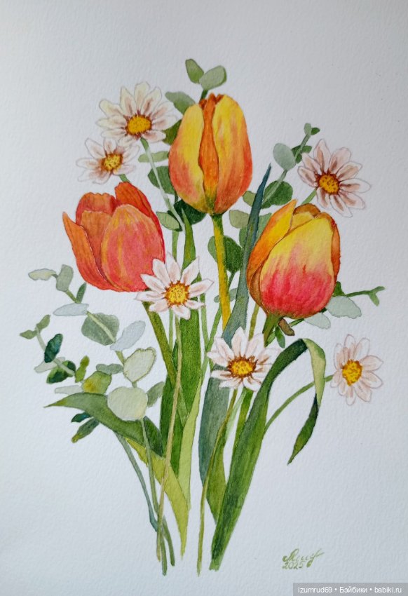 Я рисую цветы! С праздником 8 Марта