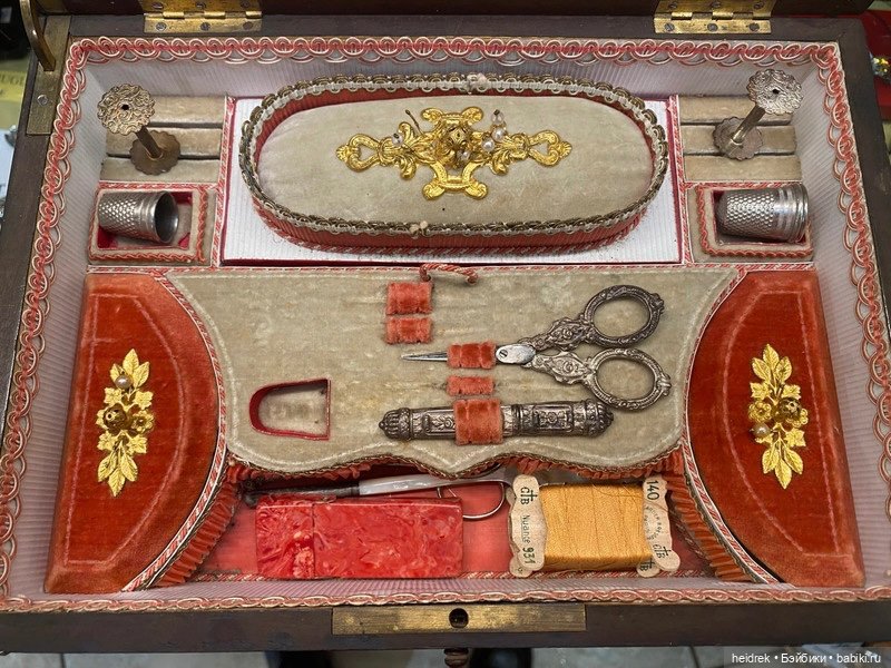 Шкатулка для рукоделия и шитья эпохи Наполеона 3, Франция (фото 3)