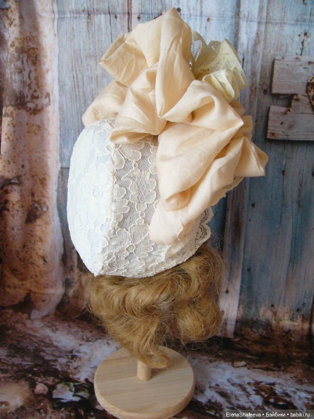 Вот сегодня закончила боннет для антикварной куклы (фото 10)