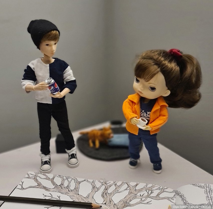 В коробке с карандашами — Куклы Xiaomi Monst (Сяоми) и Pipitom: шарнирные (фото 5)