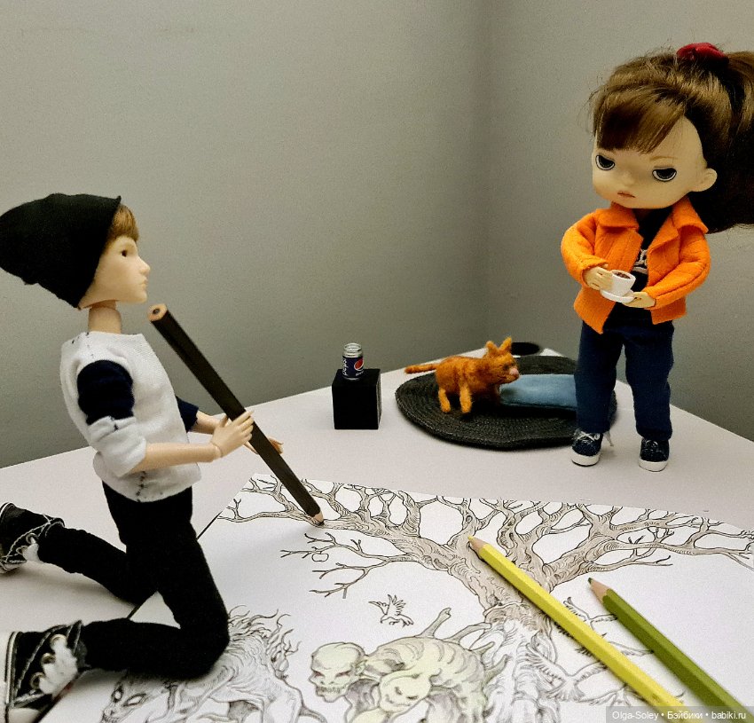 В коробке с карандашами — Куклы Xiaomi Monst (Сяоми) и Pipitom: шарнирные (фото 4)