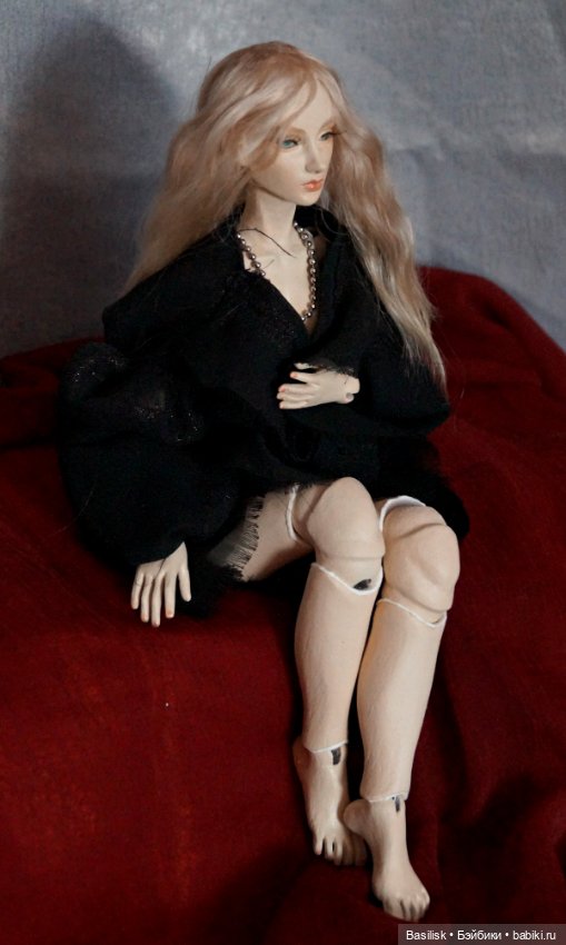 Карамелька в черном — Авторские шарнирные куклы своими руками: лепка (фото 5)