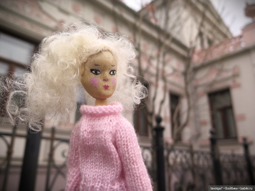 Авторская деревянная кукла по мотивам Mamzelle de Paris (фото 7)